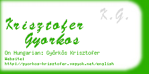 krisztofer gyorkos business card
