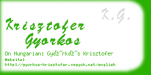 krisztofer gyorkos business card